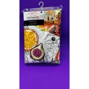 Mainstays 70" Round PEVA Vinyl Tablecloth‎ Fruit Design Summer Picnic BBQ Party